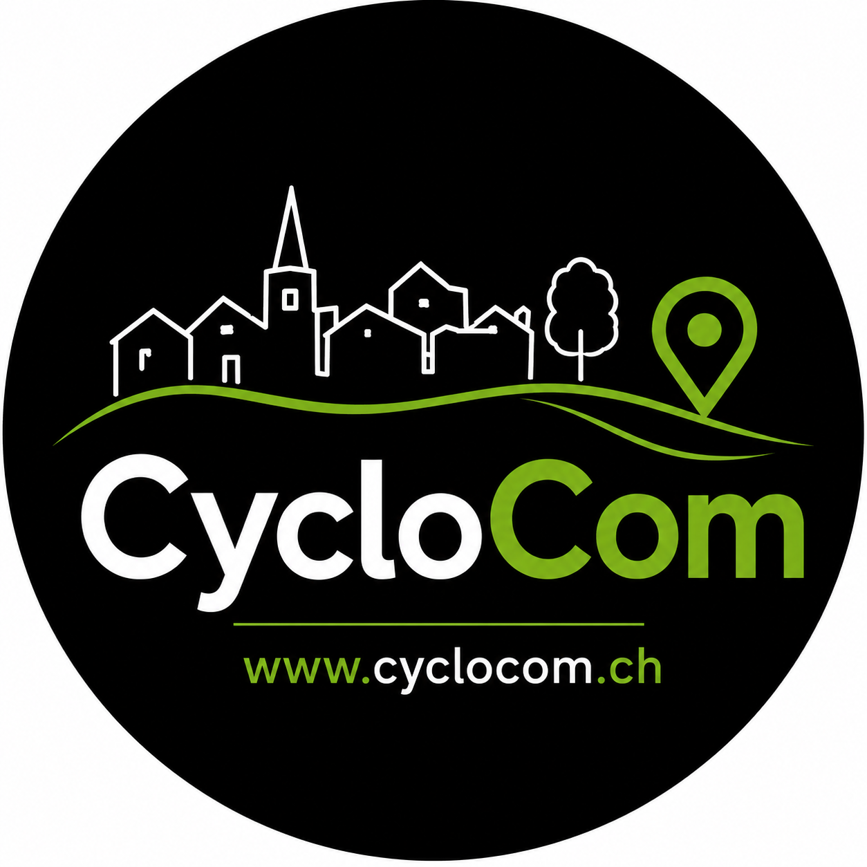 Logo CycloCom, service de livraison à vélo dans le Jura bernois